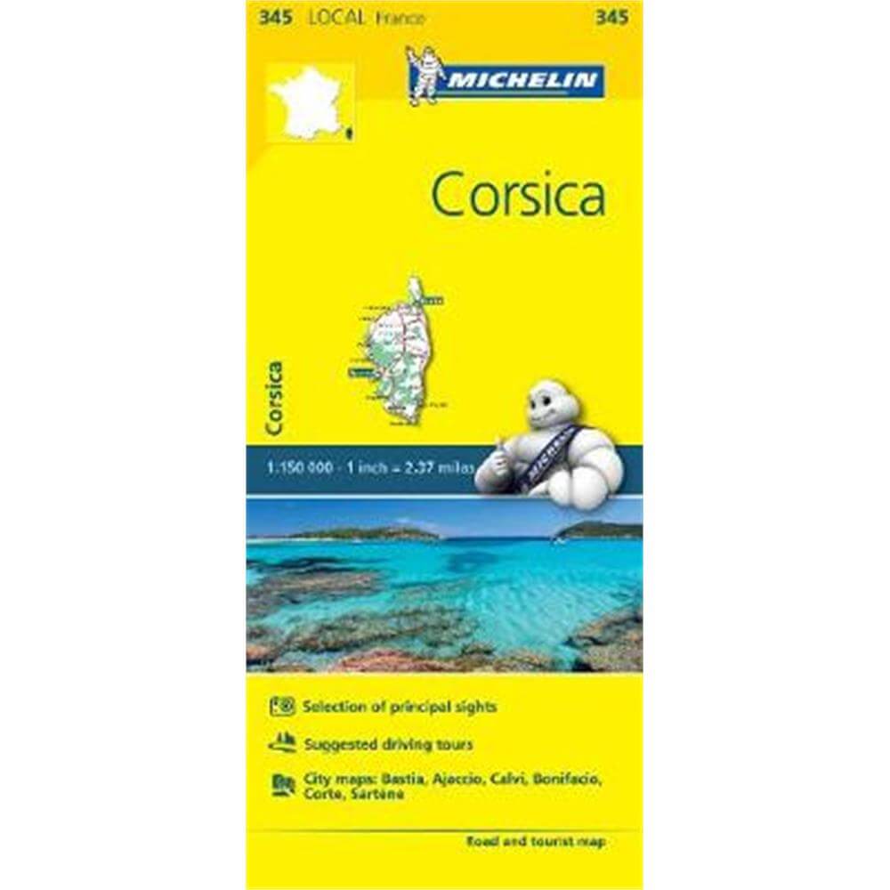 Corse-du-Sud, Haute-Corse - Michelin Local Map 345